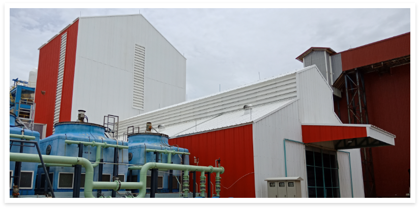 โรงงานผลิตเกลือปรุงทิพย์ จ.ขอนแก่น (ผนัง&บานเกล็ด APVC)  ทนเกลือ(Nacl) และความชื้น